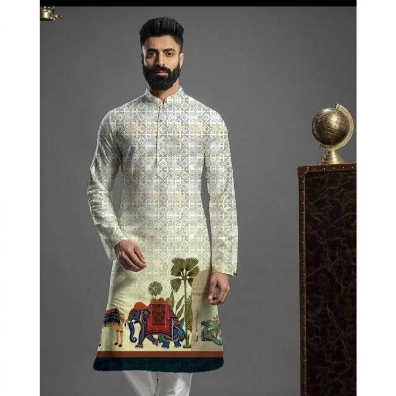 Mens Abaya Thobe Arabic Longline T Shirts Henley Kaftan Banded Plain Gown Shirts Men's Muslim Kaftan 2025 Harajuku Streetwear