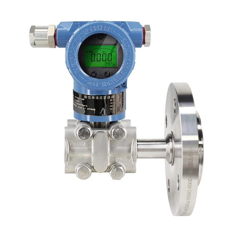 

Customizable Piezoelectric Sensor 420mA Hart High Accuracy 0.075% Smart Differential Pressure Transmitter with Flange