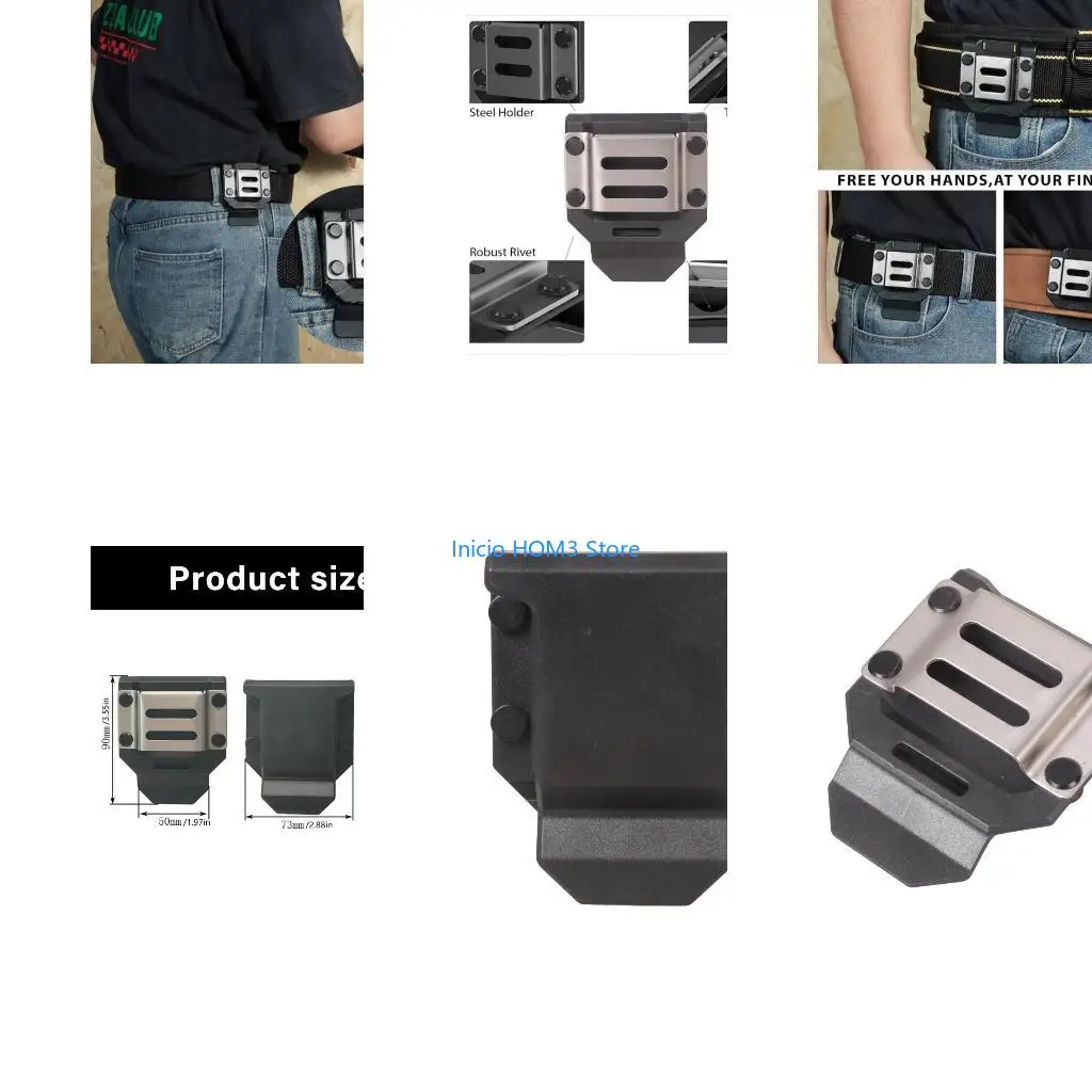 

A5YD Waist Worn MultiTool Organizers for Hammer Drill Measuring Tapes Steel Nylon Construction Drill Holder Worksites Gear