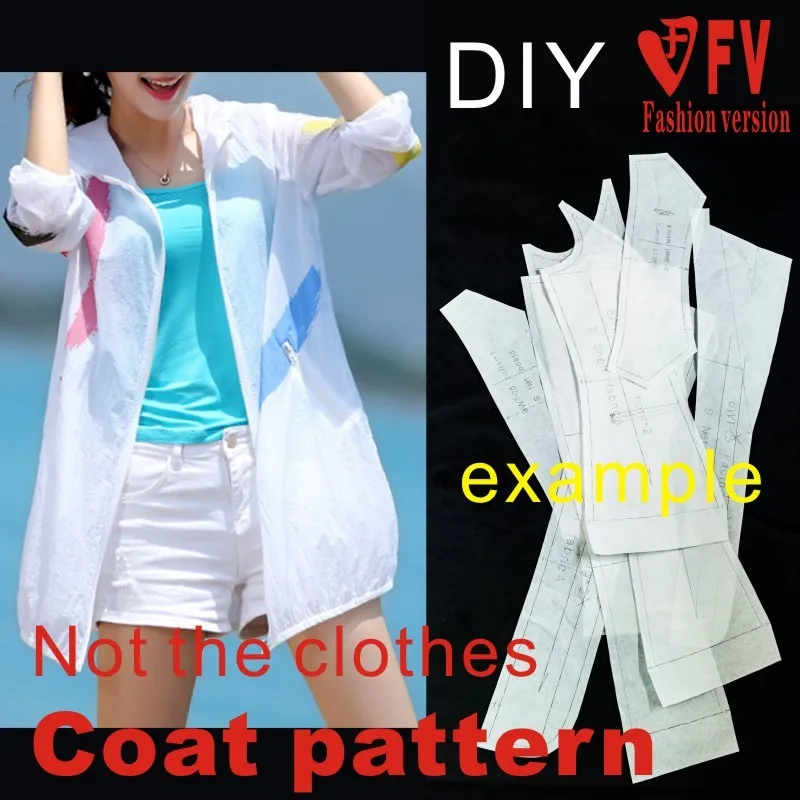 Outdoor sunscreen windbreaker paper pattern fishing clothes air-conditioning shirt 1:1 clothing cutting design drawing BWT-65