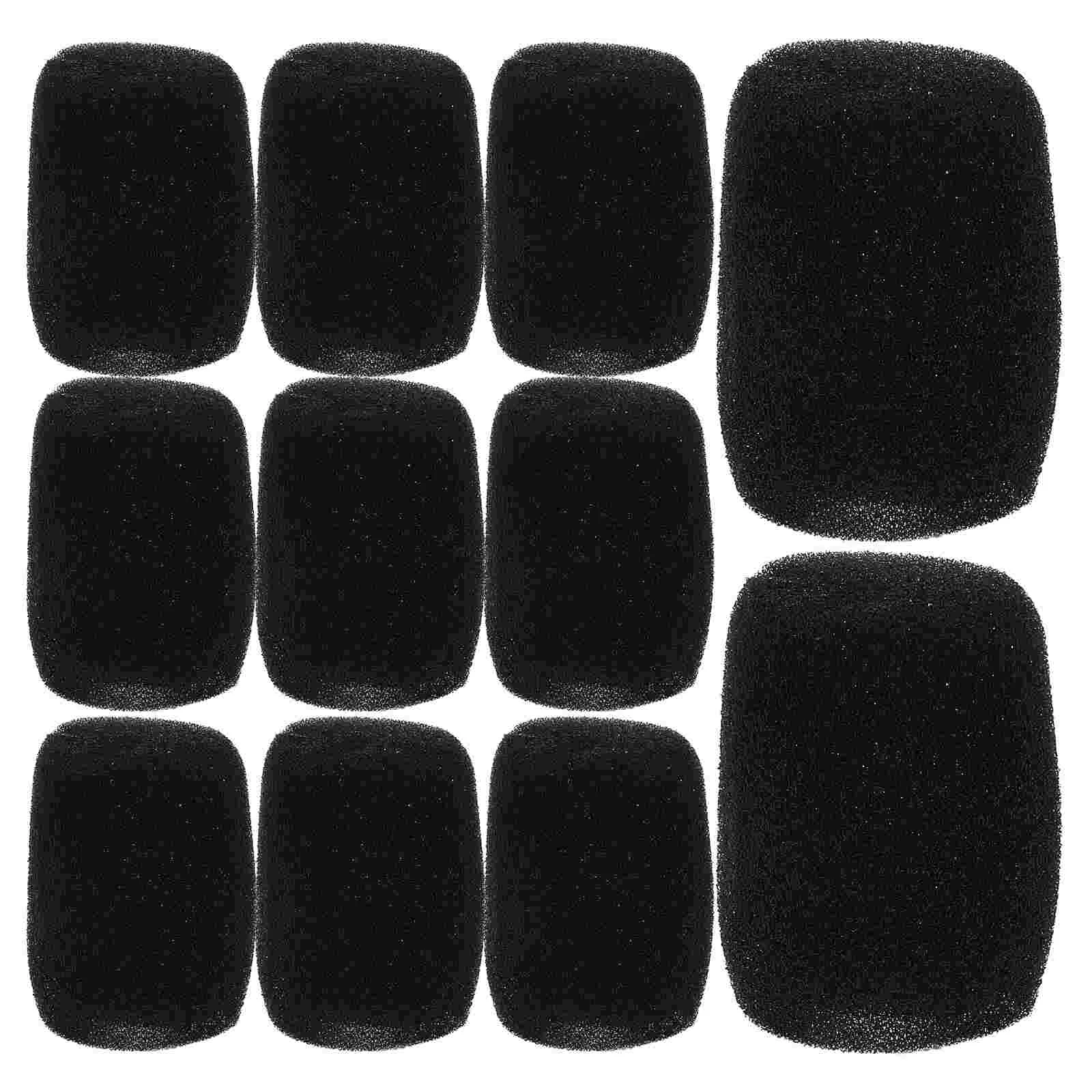 12Pcs Microphone Inner Foam Windscreen Sponge Protective Cap Handheld Mic Accessories Round Grille Head Sm57 Pop Filter U Shaped