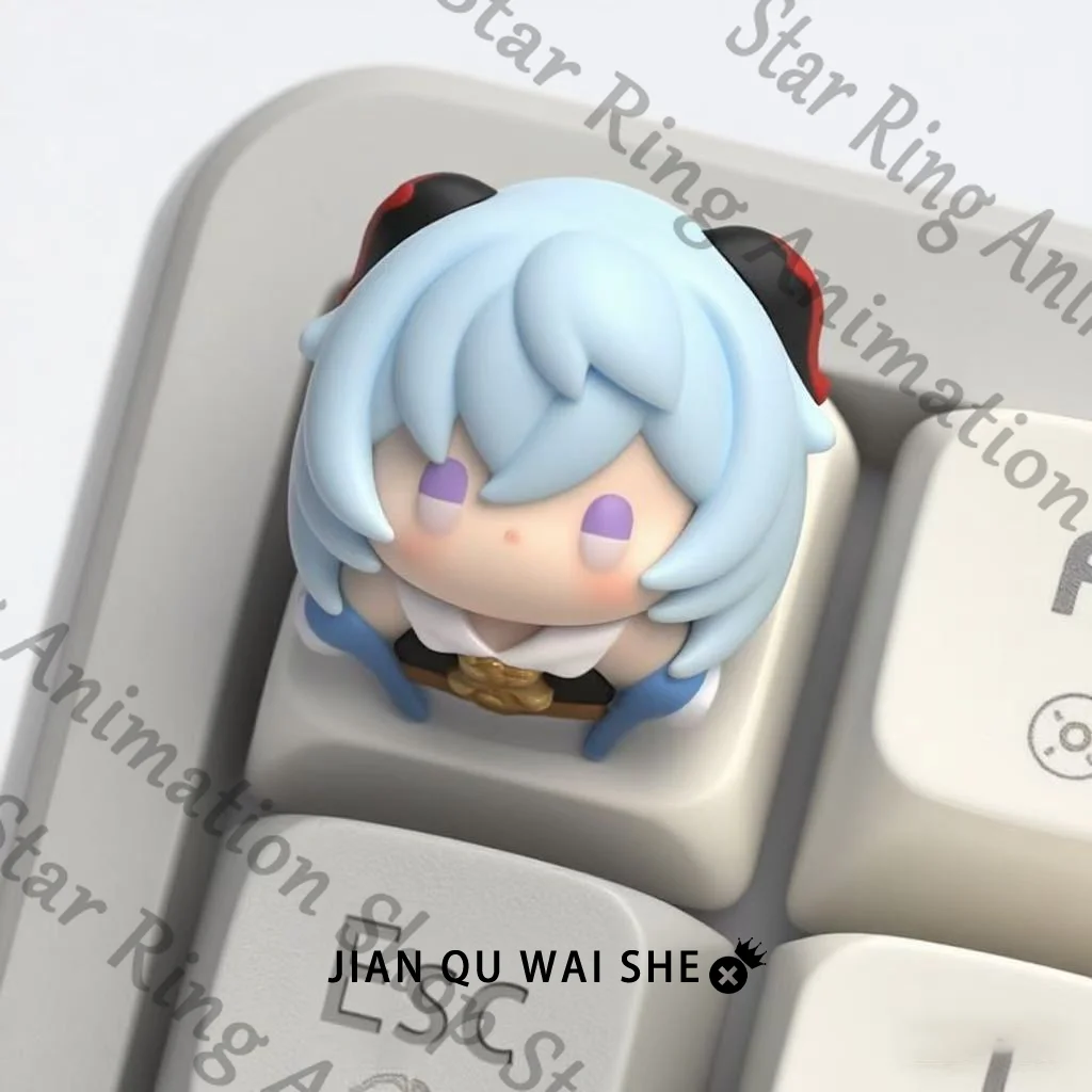 

Genshin Impact Ganyu Anime Q Version Key Keycap Keyboard Hallowmas Prop Property Cospaly Cartoon Gift Decorate