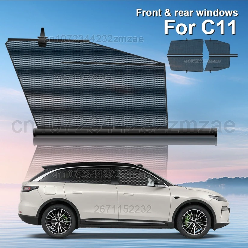 For Leapmotor C11 Car Sunshade,Car Front & Rear Side Window Sunshade,Retractable Window Visor Anti UV Protection Car Accessories
