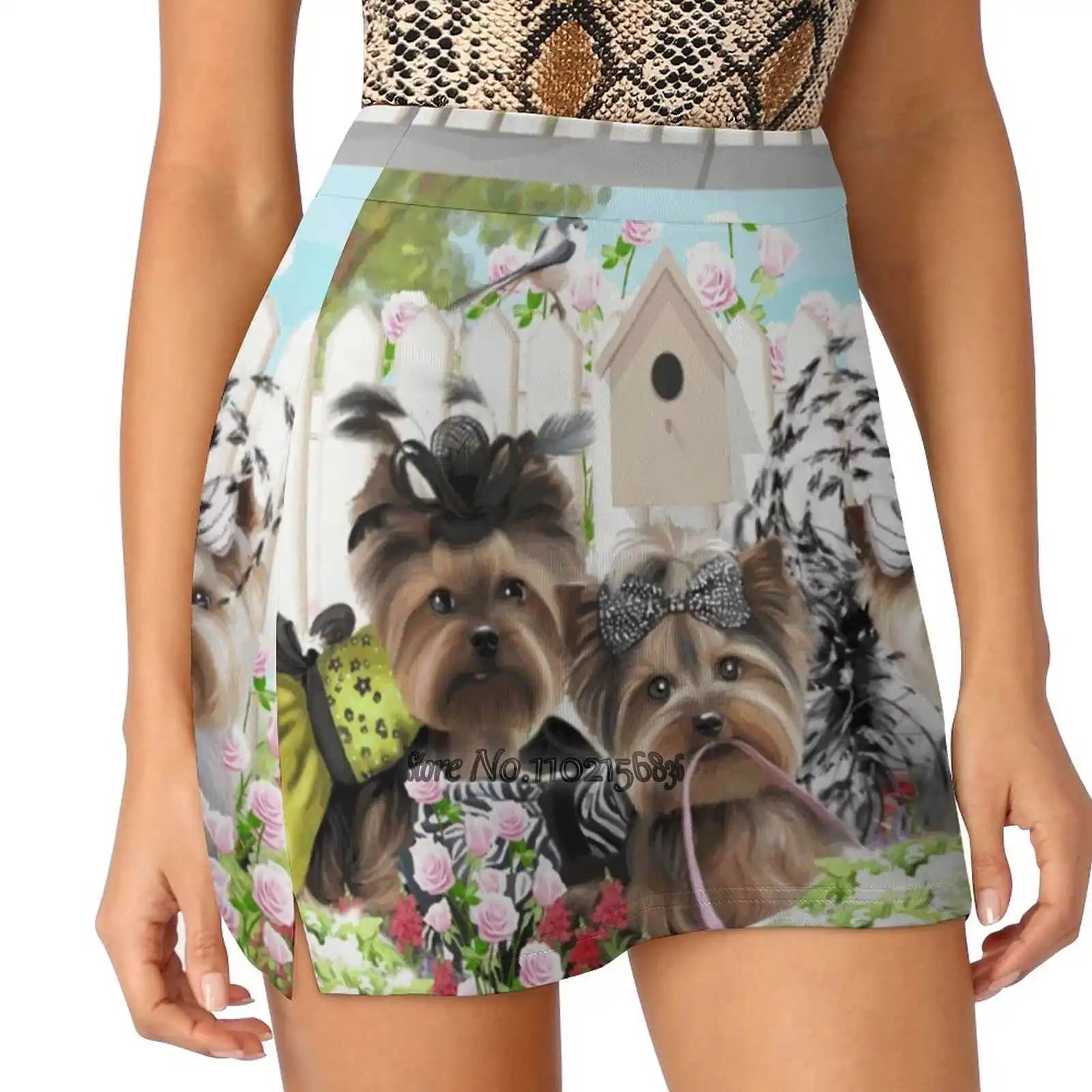 

Owned By Yorkies Bycatiacho Women Sports Lining Skirt Tennis Dance Fitness Short Printed Skirts Yorkies Yorkie Yorkshire Pups