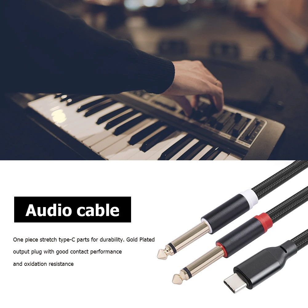 1/2/3M Usb C To 1/4…