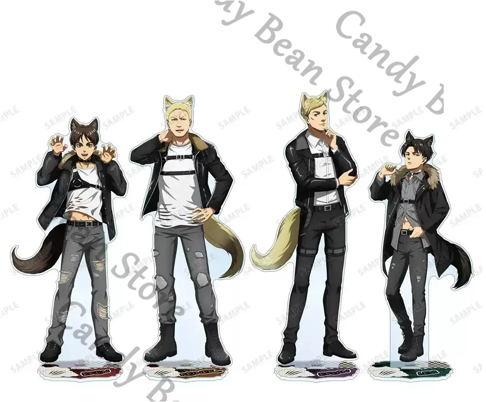 本物のアニメ進撃の巨人リヴァイ・アッカーマン狼男コスプレビッグアクリルフィギュアスタンド漫画スタンディングサインデスクトップオーナメント