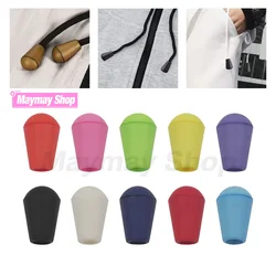 50pcs Colorful Plastic Cord Ends Bell Stopper With Lid Lock Toggle Clip Paracord Sportswear Shoelace Clothes Bag Accessories