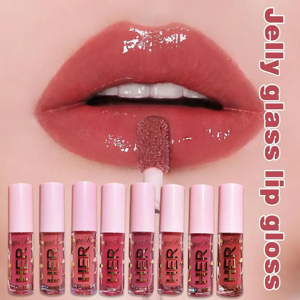 8 Colors Lip Gloss Moisturizing Sexy Lipstick Waterproof Non-stick Lasting Shiny Lip Gloss Lip Tint Makeup Lip Glaze Cosmetics