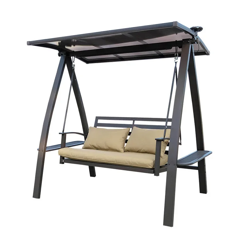 double three rocking chair balcony garden hanging chair outdoor courtyard home hammock Internet celebrity wrought iron bed
