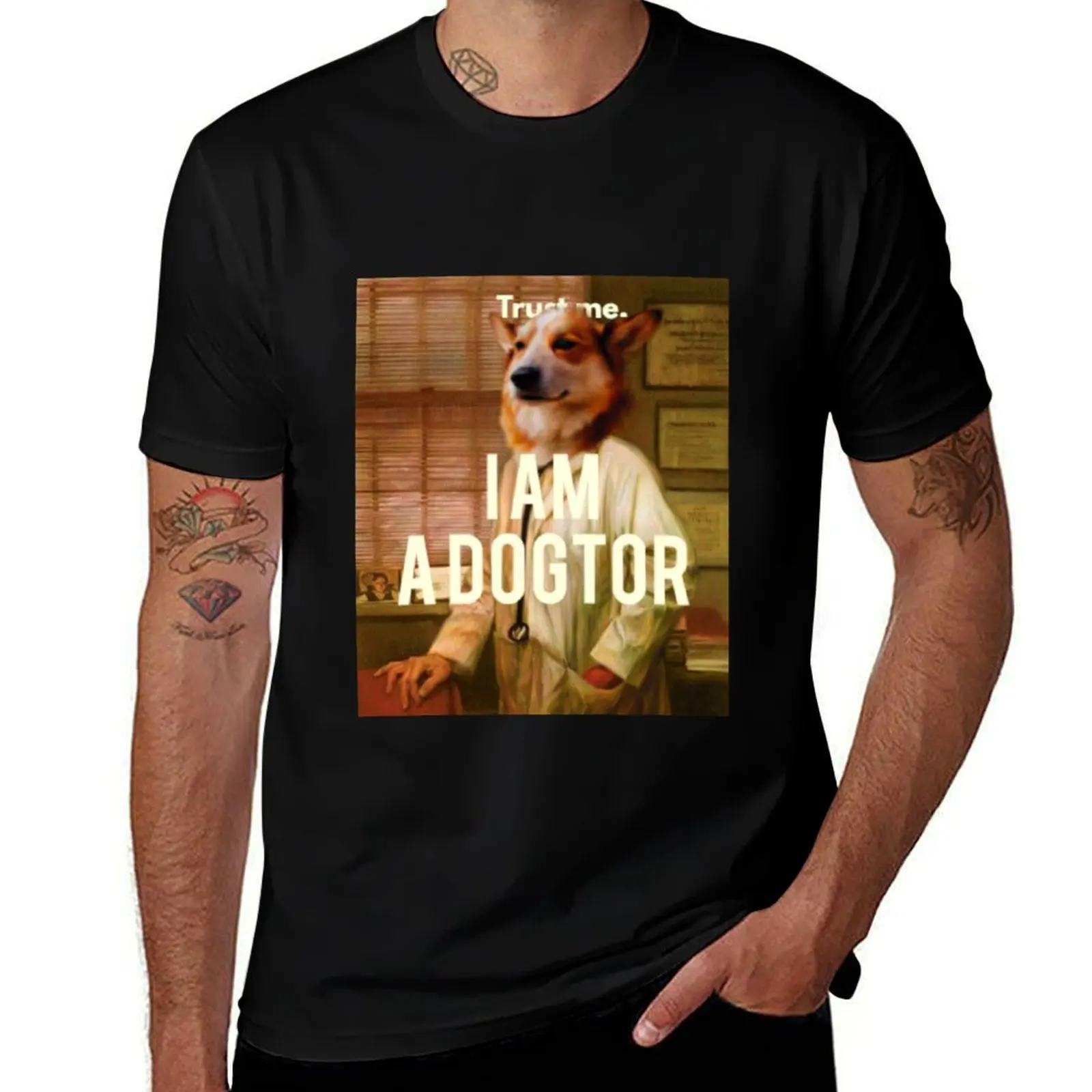 Trust Me I Am A Dogtor T-Shirt Urban Style Print T-Shirt