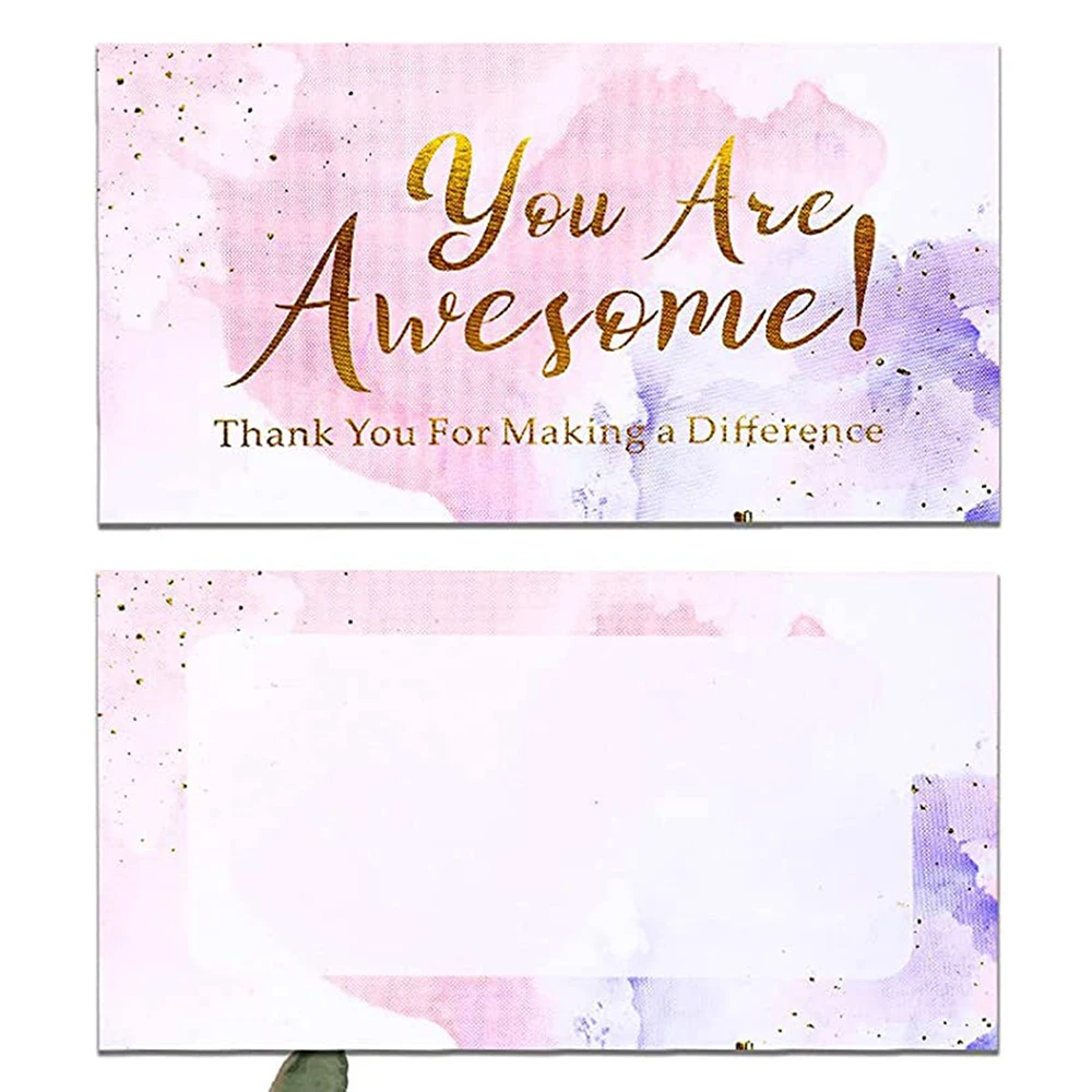 10-50pcs You Are Awesome Cards Colorful Thank You For Making A Difference Cards Thank You Note Cards Appreciation Greeting Cards