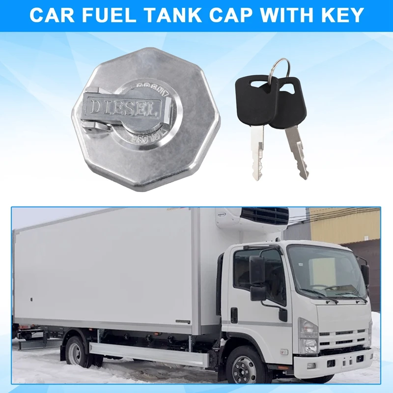 Car Fuel Cap With Key For ISUZU ELF NPR NQR 4HK1 8-98146010-0 8-98088982-0