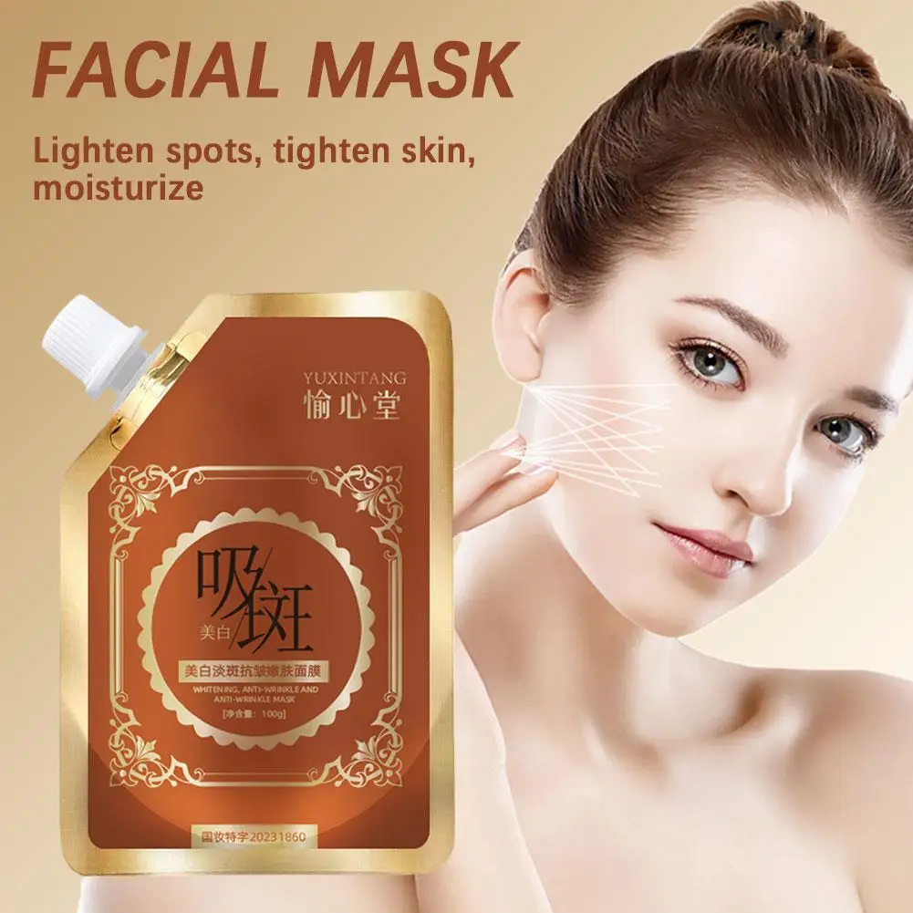 100G Gezichtsmasker Verjongende Anti-Aging Schoonheid Gezichtsmasker Collageen Masker Whitening Lightening Huidvlek Rimpel Anti Verwijderen E5v3