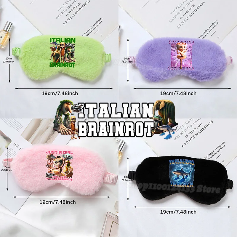 

B-Brainrot Sleeping Eye Masks Anime Print Adult Office Siesta Shade Help Patch Kids Travel Relax PlushMask Kawaii Party Gift New
