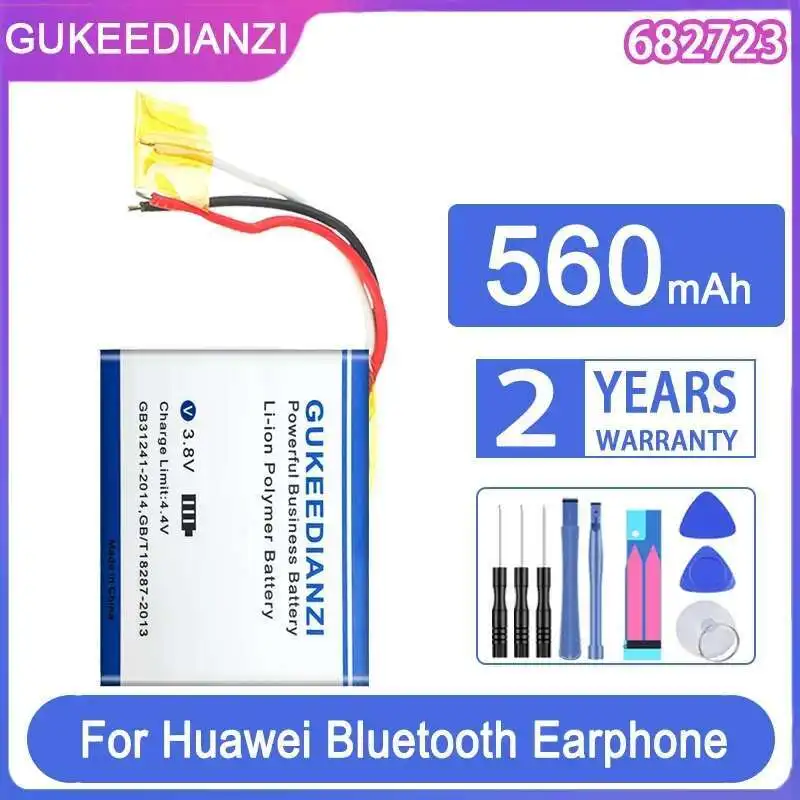 

560mAh Earphone Battery For Huawei Bluetooth Earphone 682723 3 Line Lightweight
