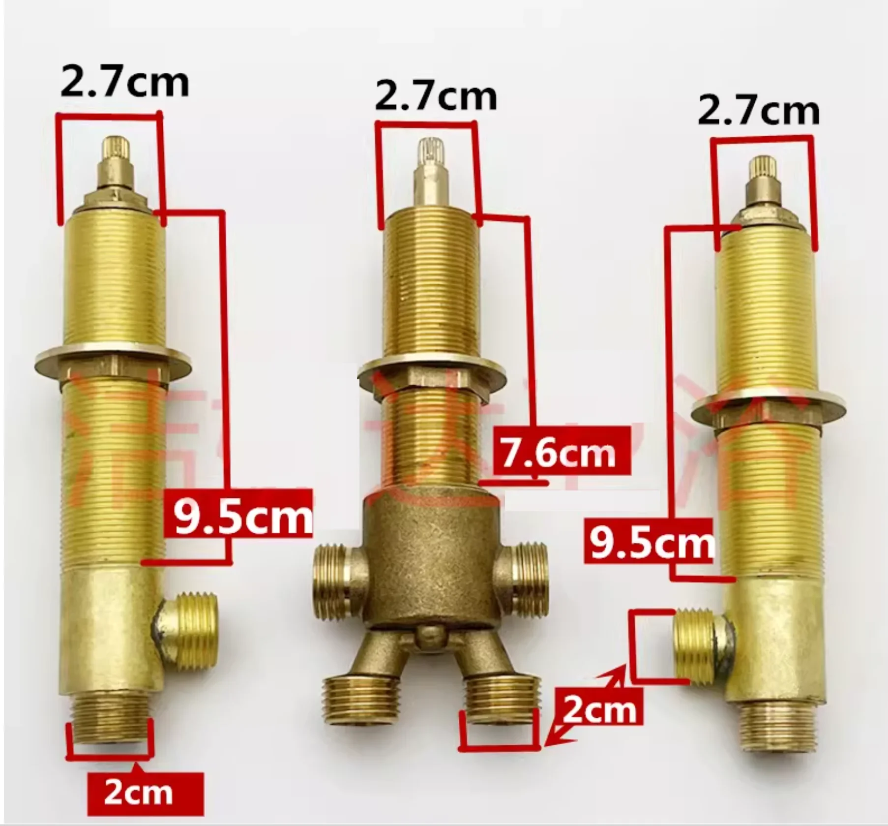 Thickened marble bathtub faucet control valve Bath faucet control valve Split five-hole cylinder side faucet