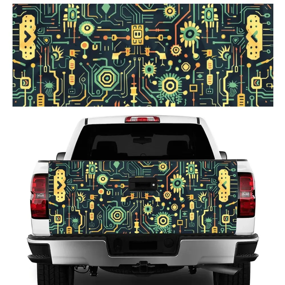

Circuit Board Line Pattern Car Tail Trunk Protect Vinly Decal Auto Accessories Hood Decoration Sticker for Off-road Pickup