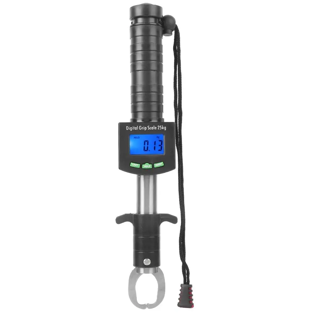 

25kg 55lb Digital Fishing Scale Stainless Steel Fish Lip Grabber Electronic Weight Measurement Tool for Anglers