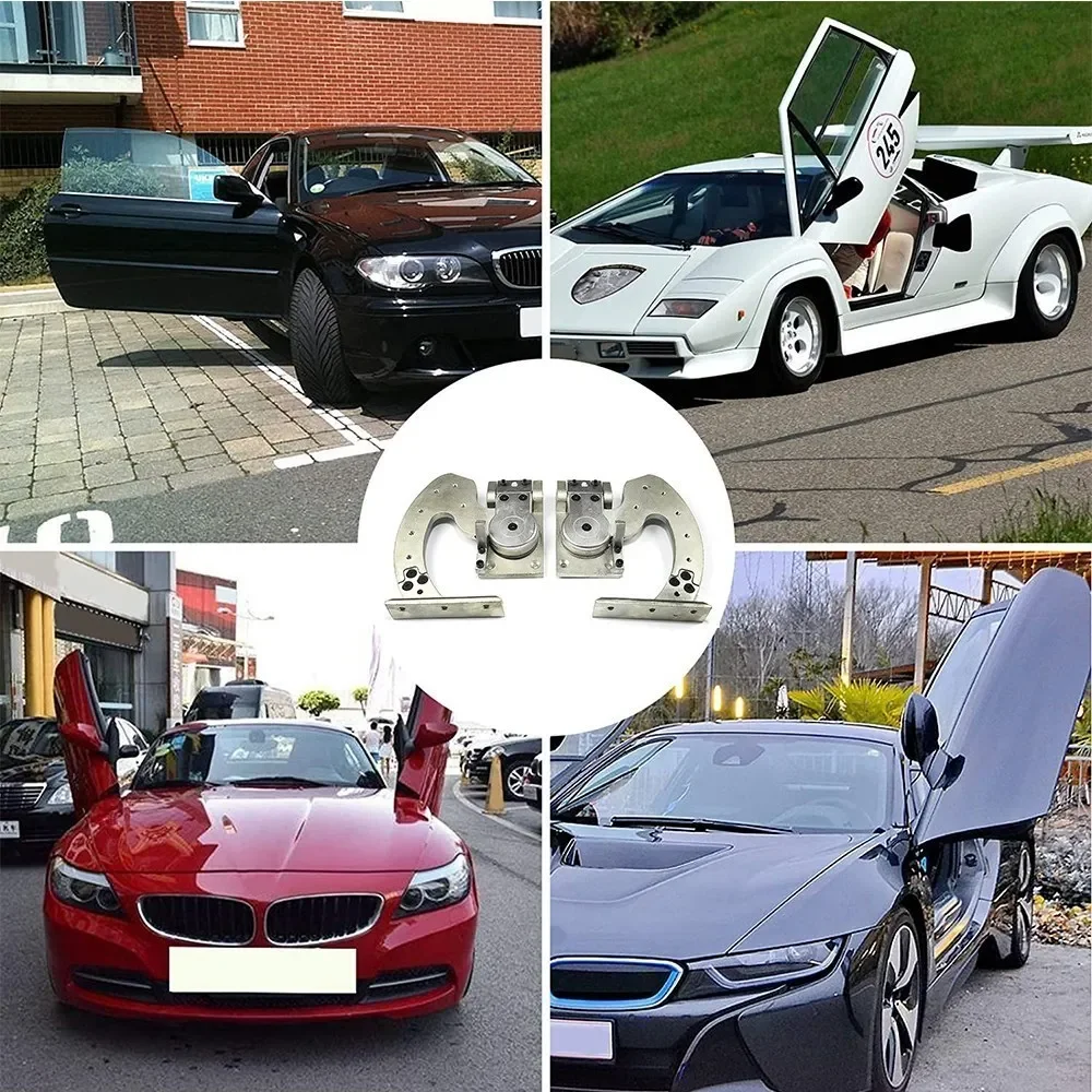 Universal 2PC Scissor Doors Vertical Lambo Door Kit Bolt On Vertical Doors Adjustable 90 Degree For Lambo Chevrolet Nissan Mazda