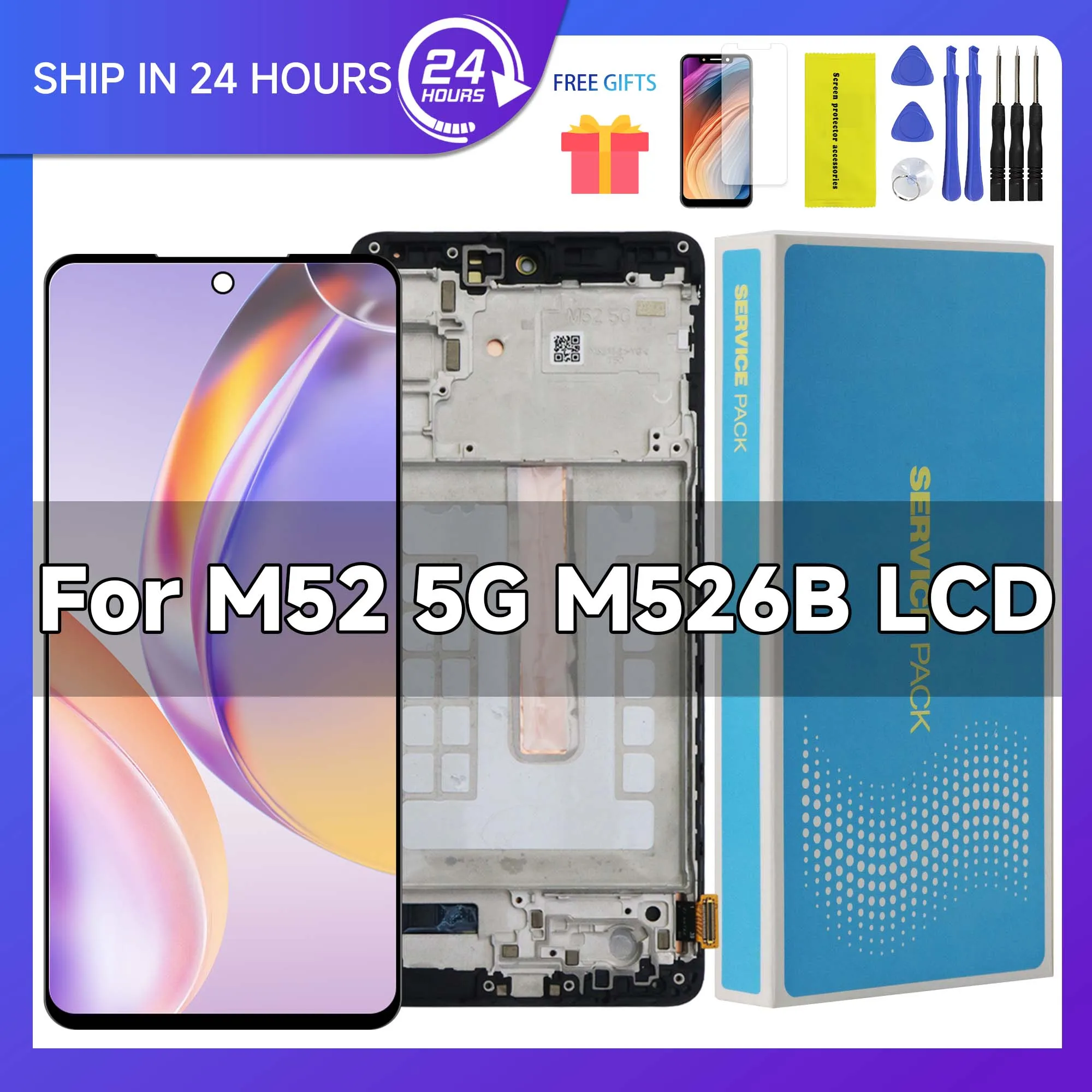 M52 5G For Samsung 6.7\'\'For Ori M52 5G M526 M526BR M526B LCD Display Touch Screen Digitizer Assembly Replacement