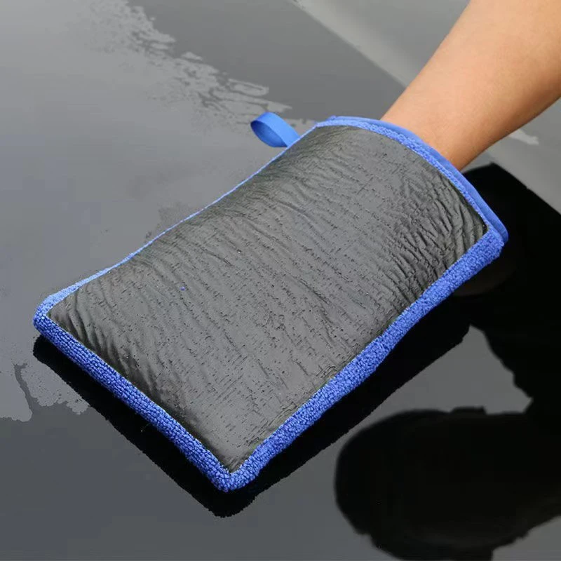 Fine Grade Magic Clay Mitt Car Wash Clay Gloves  Clay Bar  Microfiber Car Detailing Tool before Polishing