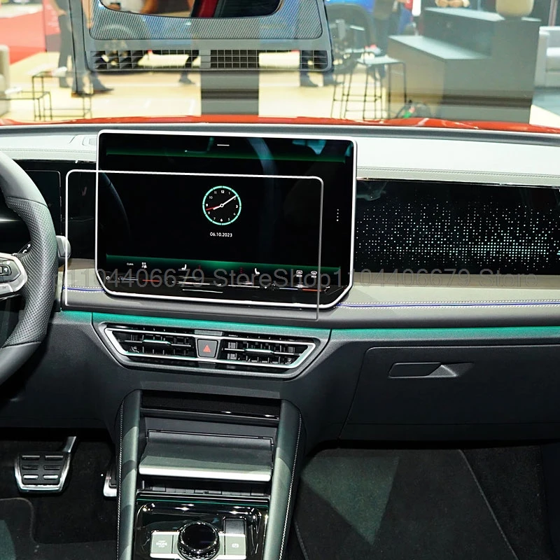 طبقة رقيقة واقية من الزجاج المقسى لشركة فولكس فاجن تيجوان 3 2024 2025 12.9 بوصة أو 15 بوصة نظام تحديد المواقع والملاحة شاشة LCD ملحقات مضادة للخدش #6