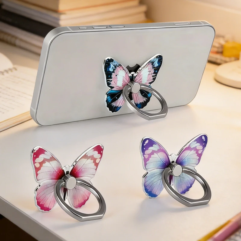 

Роскошный мультяшный держатель-кольцо для телефона в виде бабочки, аксессуар для смартфона, универсальная подставка для iPhone 17, 16, 15