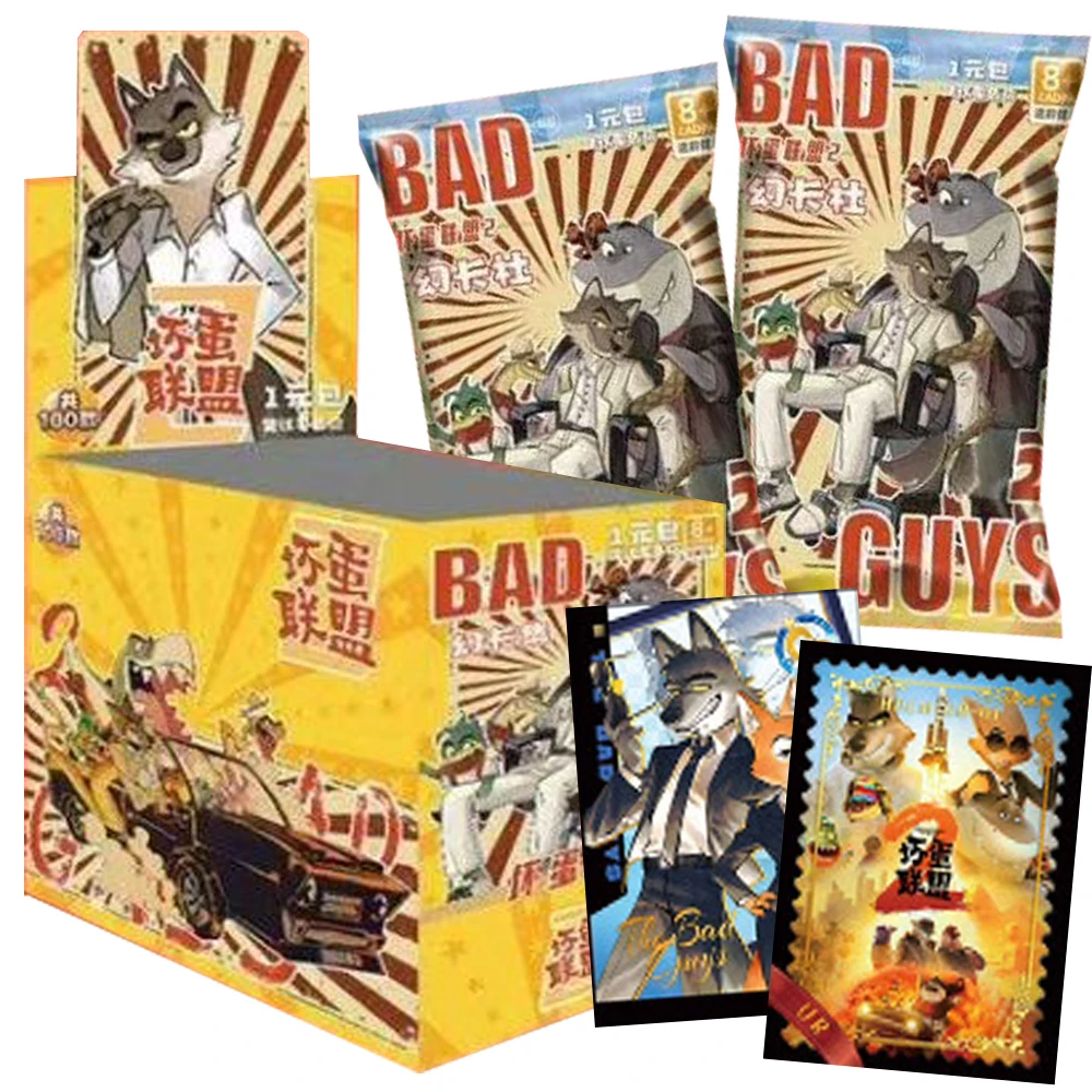 

The Bad Guys 2 Collection Cards Adventure Comedy Animated Film Cute Q-version Character Cartoon Surprise Hobby Cards Kids Gifts