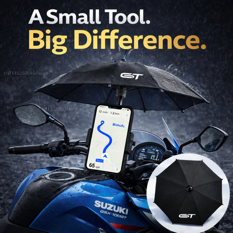 FFor SUZUKI GSX-S1000GT Motorcycle Phone Umbrella Holder Waterproof Sunshade Anti Glare Rainproof Handlebar GPS Mount