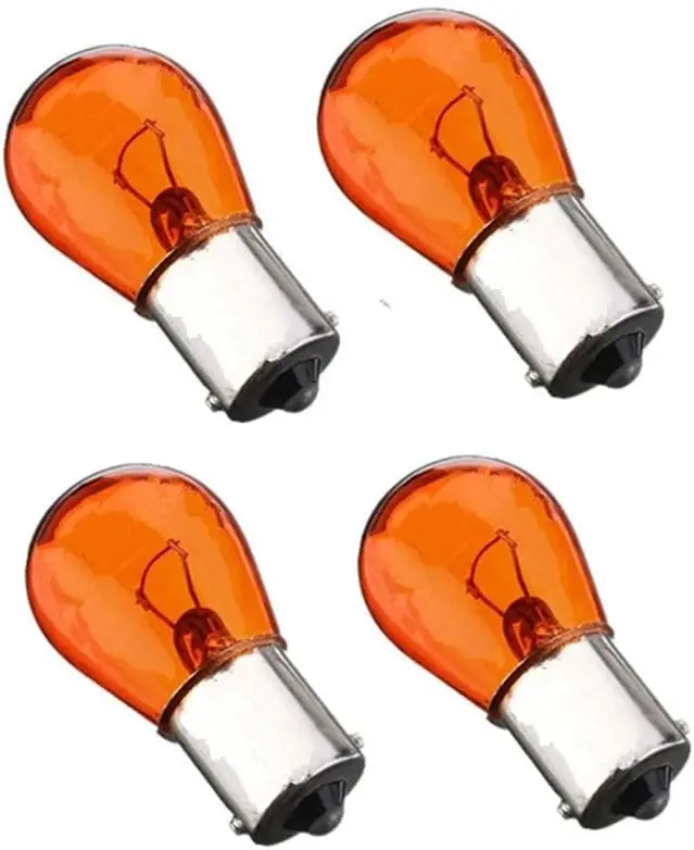 

4Pcs Amber DC 24V 21W BA15S P21W 1156 S25 1141 2409 Bulbs Car Turn Signal Bulbs Auto BA15S Halogen Signal Lights Stop Brake Tail
