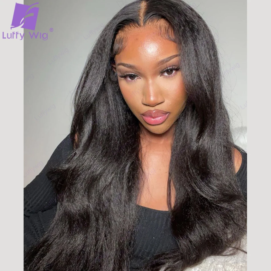 

Yaki Body Wave V Part Wig Human Hair No Leave Out Yaki Wavy Vpart Human Hair Wigs Glueless Brazilian Remy Hair for Black Women