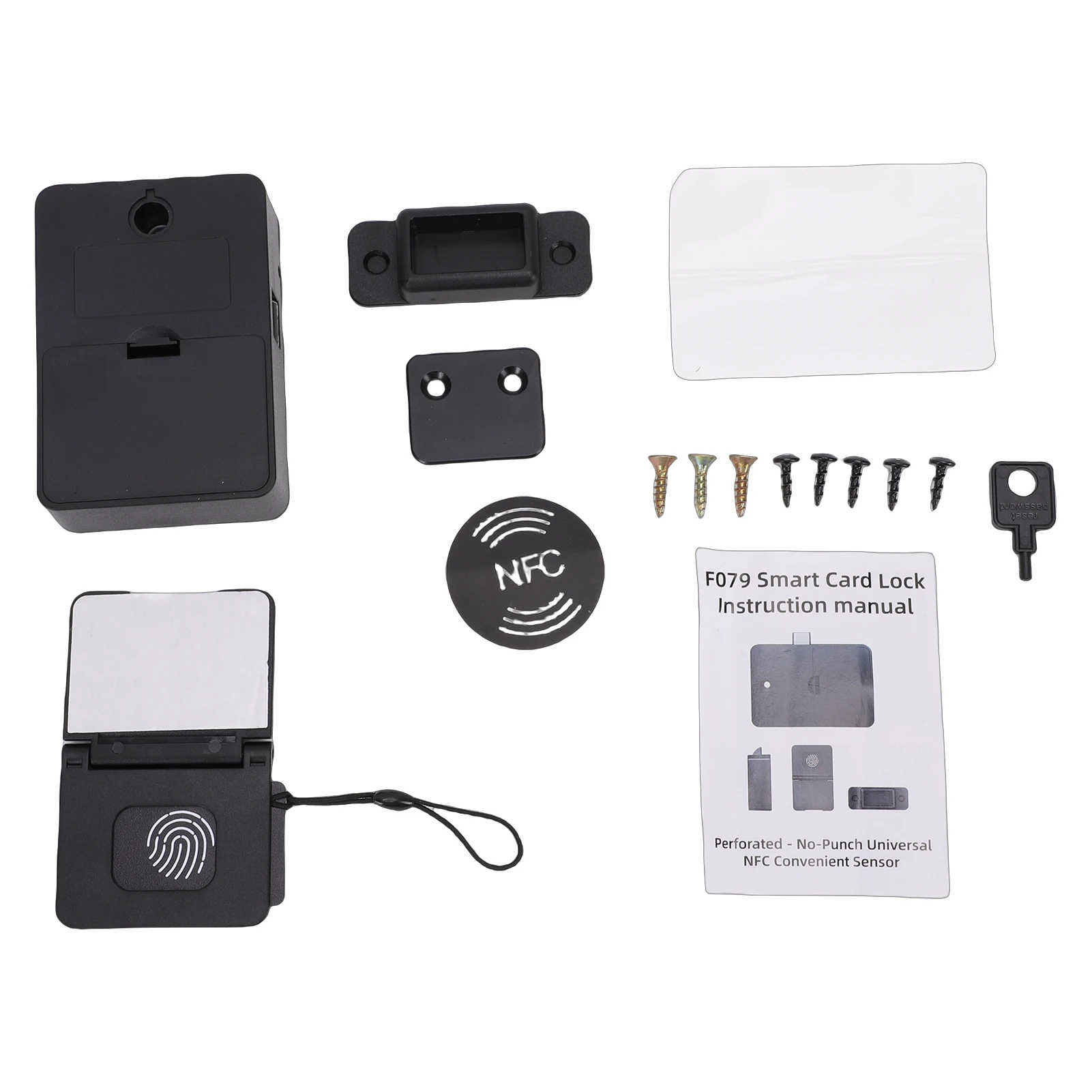 Smart Drawer Lock NFC Card Entry 4 Unlock Methods Energy Efficient Easy Installation Home Office Storage Electronic Cabinet Lock