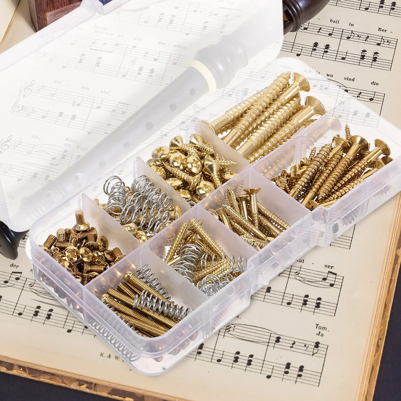 

Guitar Screw Set Hardware Kit 8 Kinds Screws Electric Tweezers Stainless Steel Durable Guitar Parts Switch Plate Selector Tuner