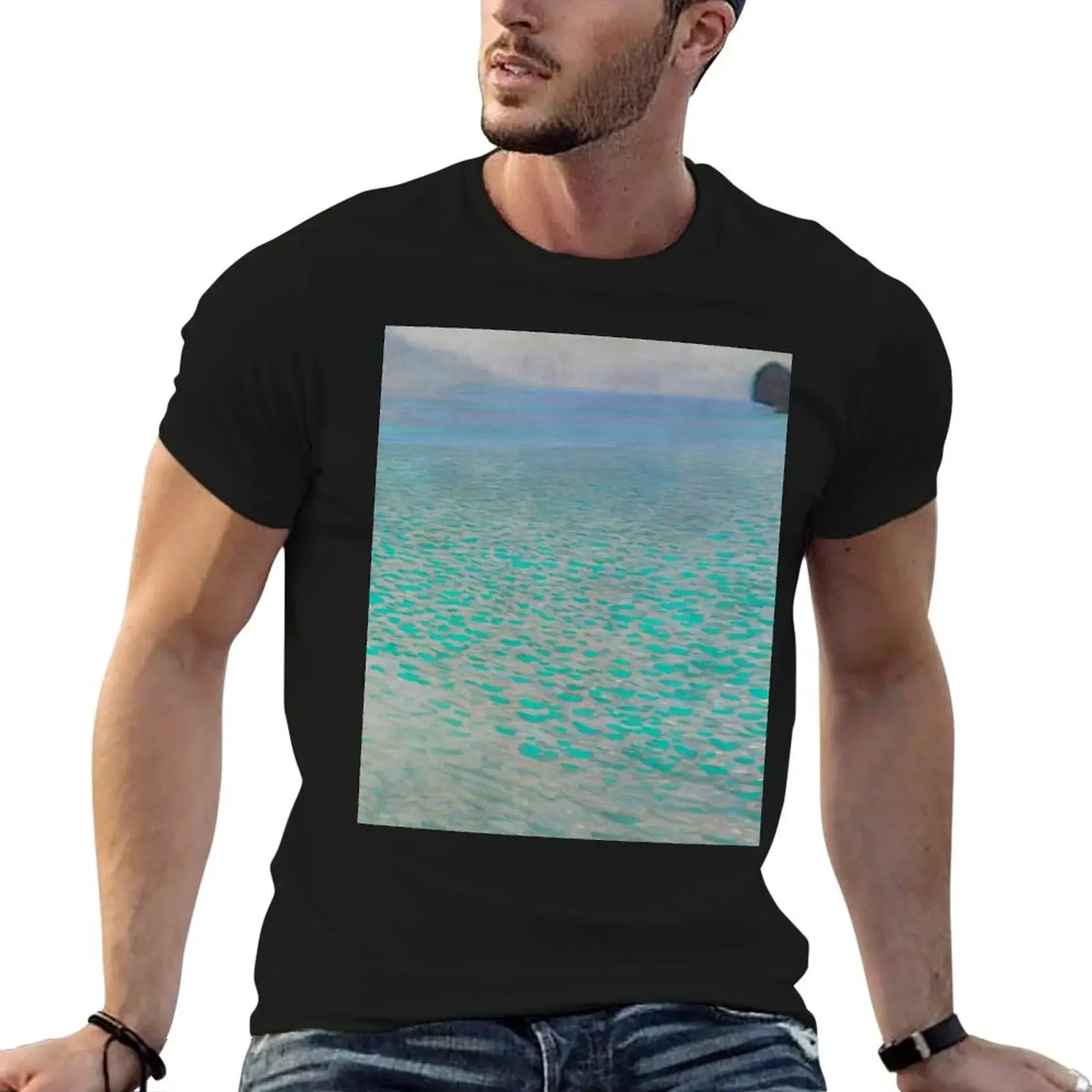 

Attersee, Gustav Klimt T-Shirt summer clothes custom t shirt mens graphic t-shirts funny