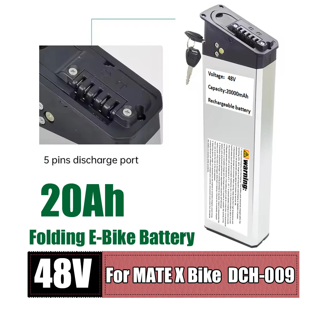 48V 17.5Ah 20Ah  Replacement Battery for New Engwe EP-2 Pro Engine Pro Upgraded Version For MATE X Bike Battery DCH-009