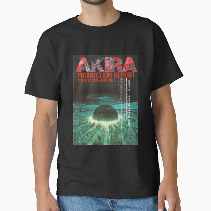 

80s Retro Manga Akira #0807 cyberpunk city explosion cyber mecha tokyo motor Otomo Katsuhiro Anime Gift T-shirt large size tops