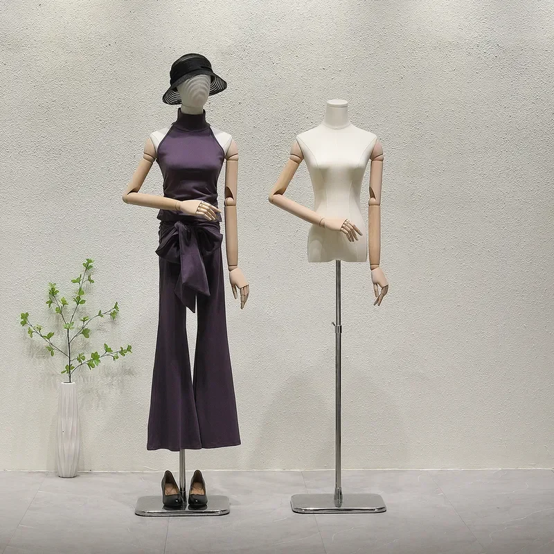 for High-end Clothing Store Model Props Women Half-body Dummy Platform Wedding Dress Special Model Shelf Women Clothing