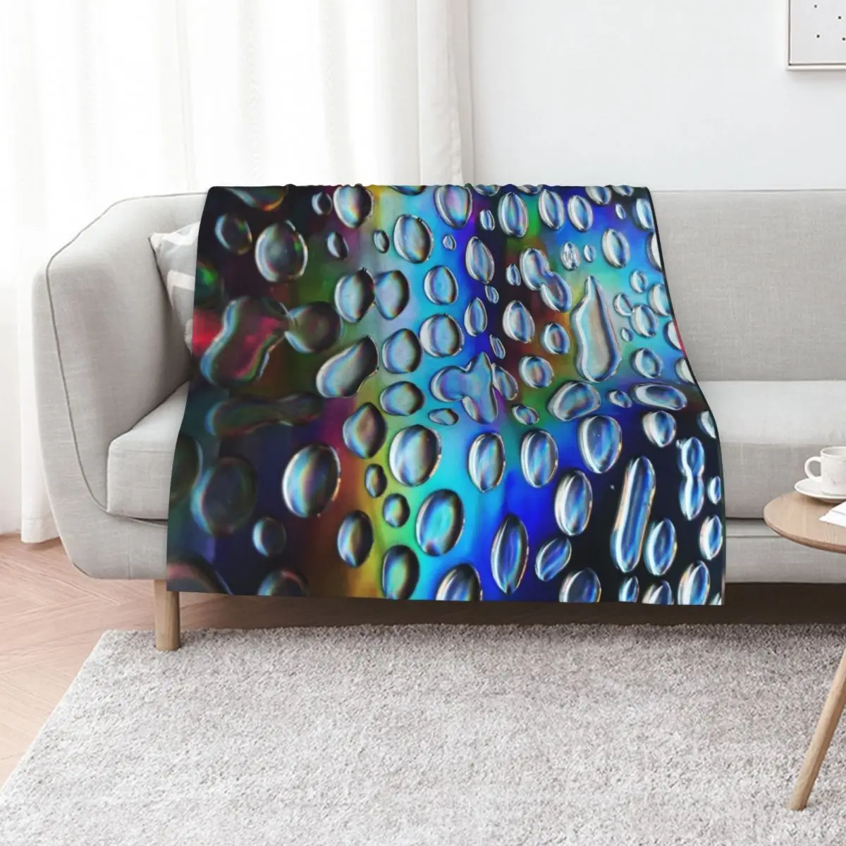 Black Holo Drips Throw Blanket Softest valentine gift ideas sofa bed For Decorative Sofa Personalized Gift Comforter Blankets