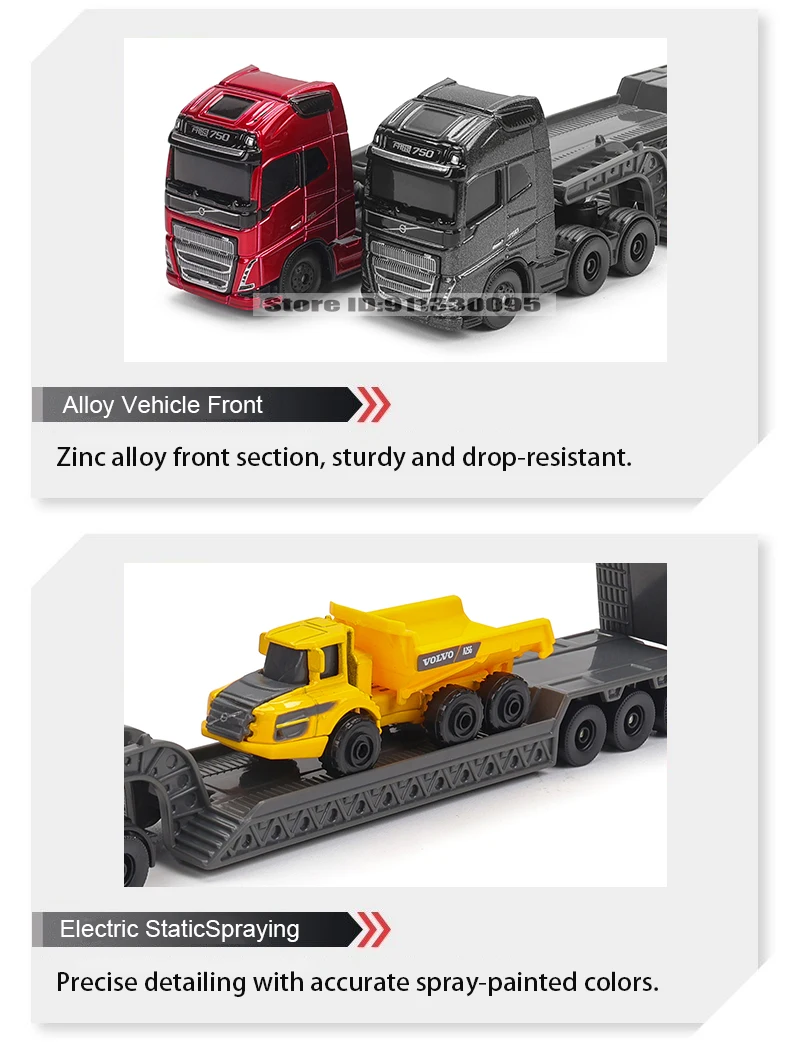 Maisto 1:64 SCANIA 770 S Volvo Gabelstapler Transportfahrzeug Bagger Druckguss Präzisionsmodellauto Modellsammlung Geschenk – Detail 3