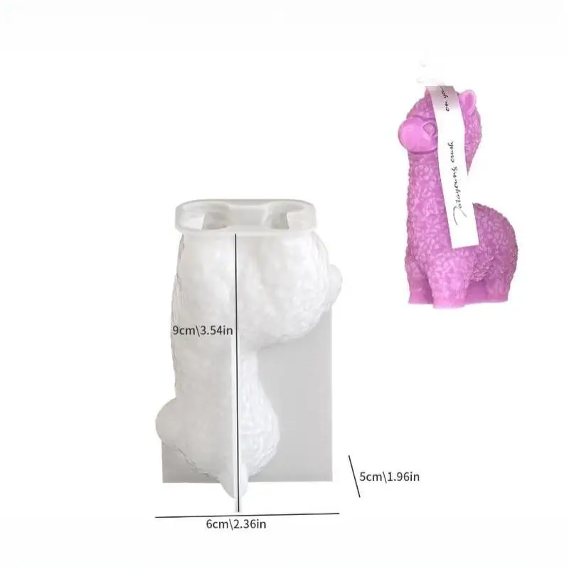Niedliche Alpaka-Silikonform für DIY-Kunsthandwerk aus Ton und Harz, Duftkerzen, ideal für Heimdekoration und Weihnachtsgeschenke. – Detail 6