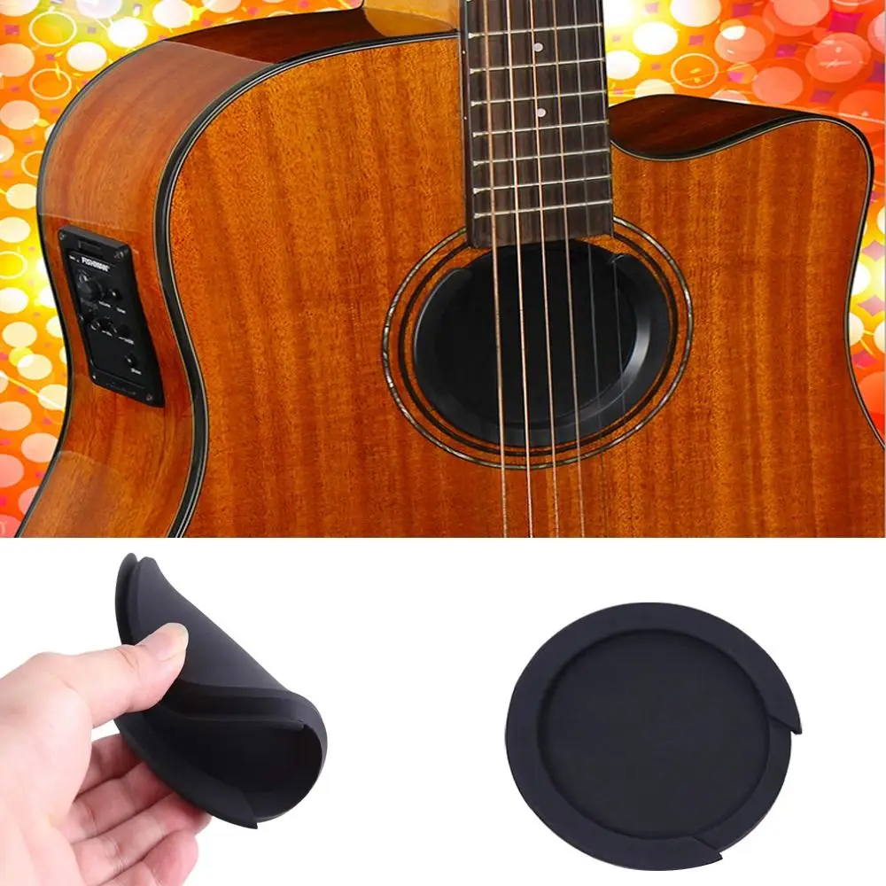 8.6/10cm Guitar Silicone Sound Hole Cover Anti-howling Guitar Buster Soundhole Cover Acoustic Guitar Pickup Silencer Cover