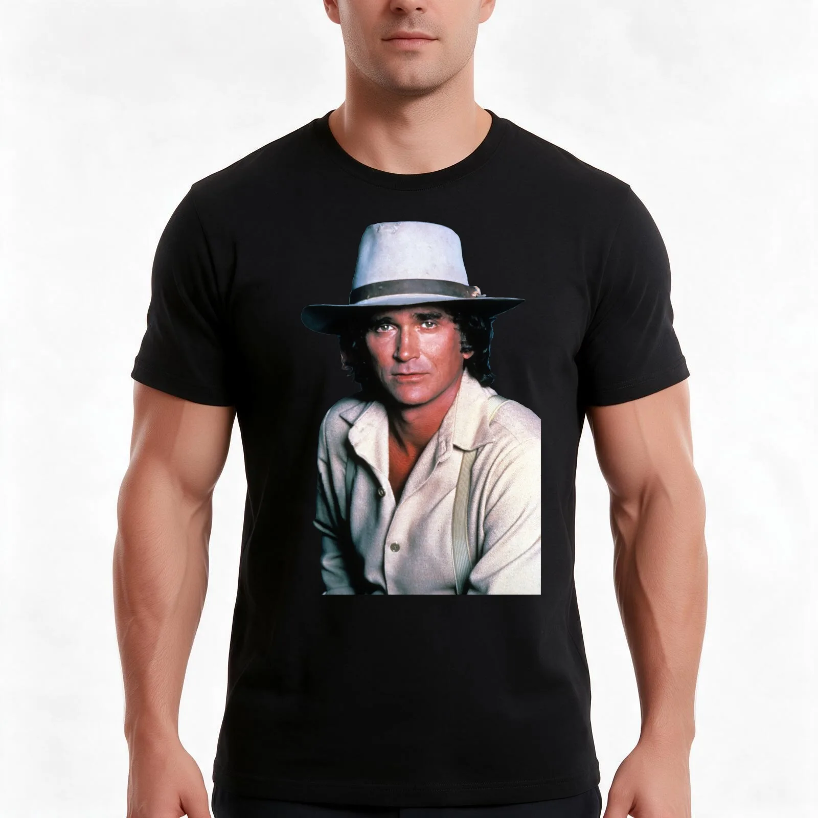 michael landon T-Shirt Summer Casual Cotton Tee Oversized Streetwear Tops Vintage Graphic Print Loose Fit Short Sleeve