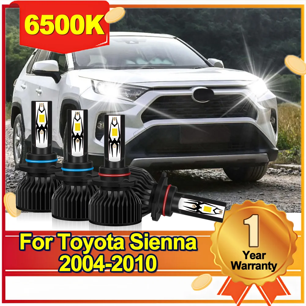 

Для Toyota Sienna 2004-2010 9006 9005 комплект светодиодных фар комбинированные лампы 6000 К дальнего ближнего света супер яркий белый 20000LM фара