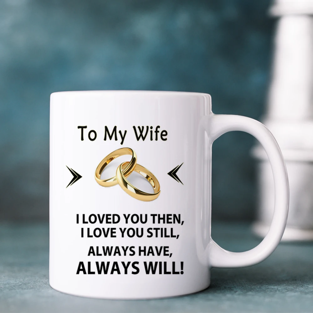 1pc Parents Wedding Anniversary Gift Water Cup wife or husband birthday gift mug