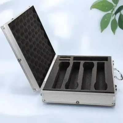 4 قطعة صندوق تخزين صلب منظم محمول لملحقات الميكروفون اللاسلكي للسفر في الهواء الطلق حالات الميكروفون استخدام منظم الميكروفون