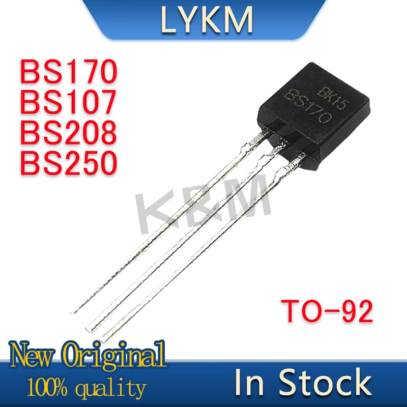 10/PCS New Original BS170 BS107 BS208 BS250 TO-92 Triode transistor In Stock