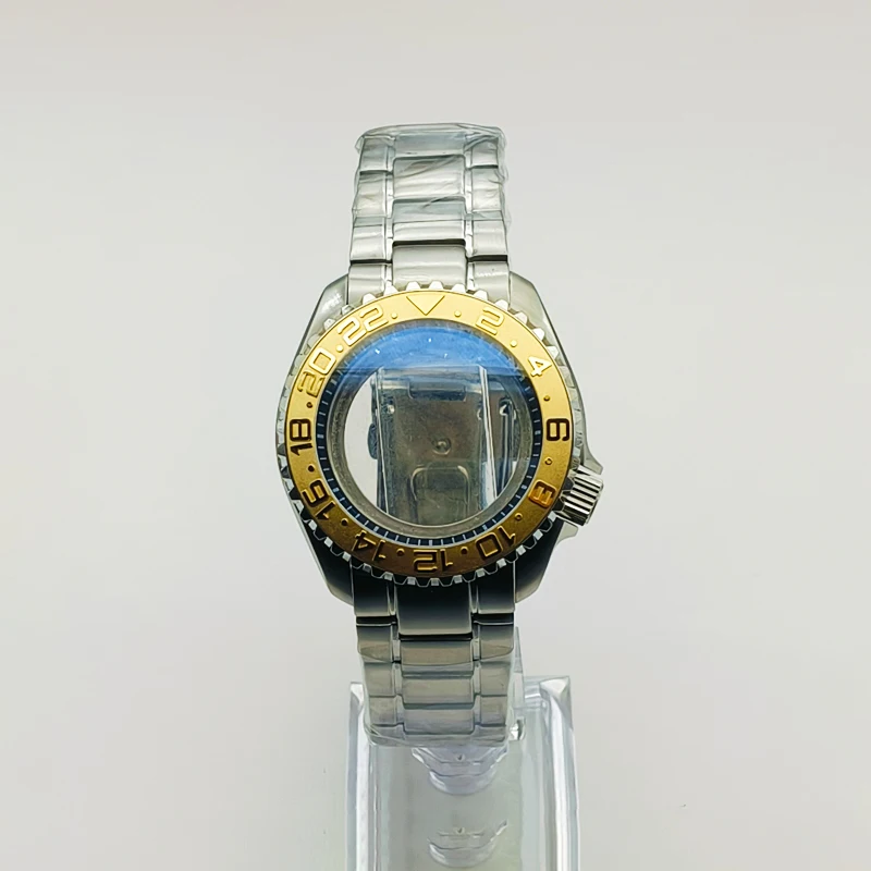 

42mm SKX007 Case Transparent Back Cover Dome Double Sapphire Glass Fits NH35 NH36 7S26 4R35 Automatic Movement Men's Watch Cases
