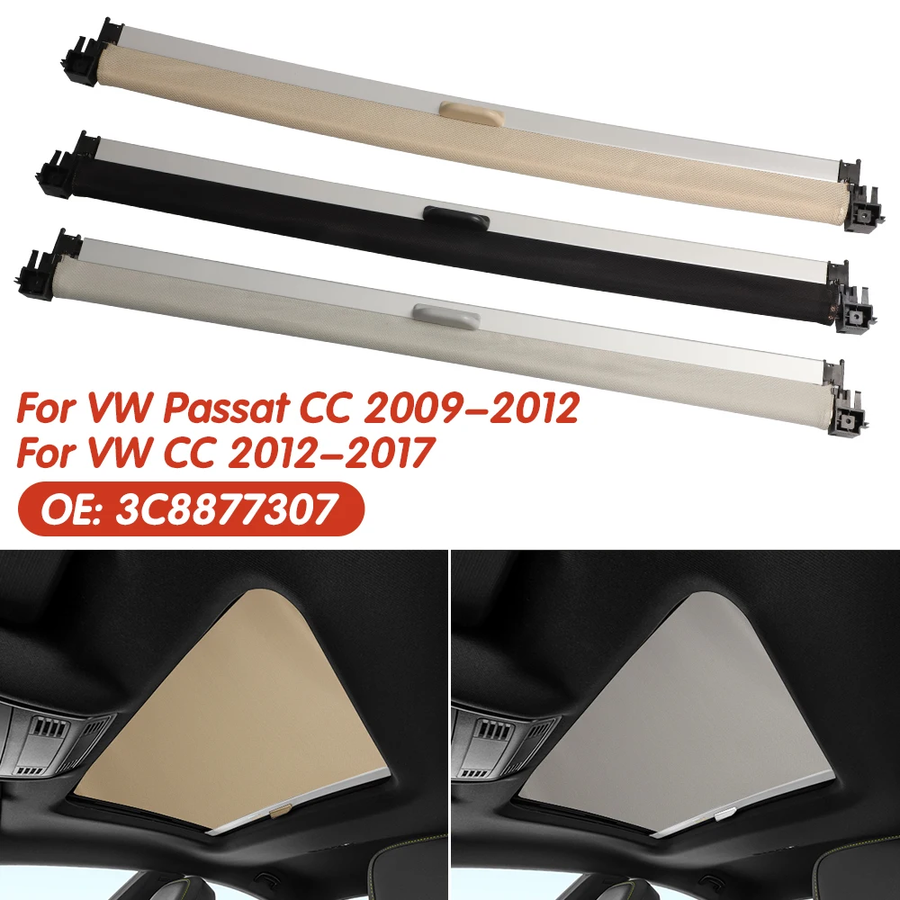 3C8877307 For Volkswagen CC 2012-2017 Passat CC 2009-2017 Car Panorama Sunroof Sunshade Curtain Cover Assembly Car Awning Cover