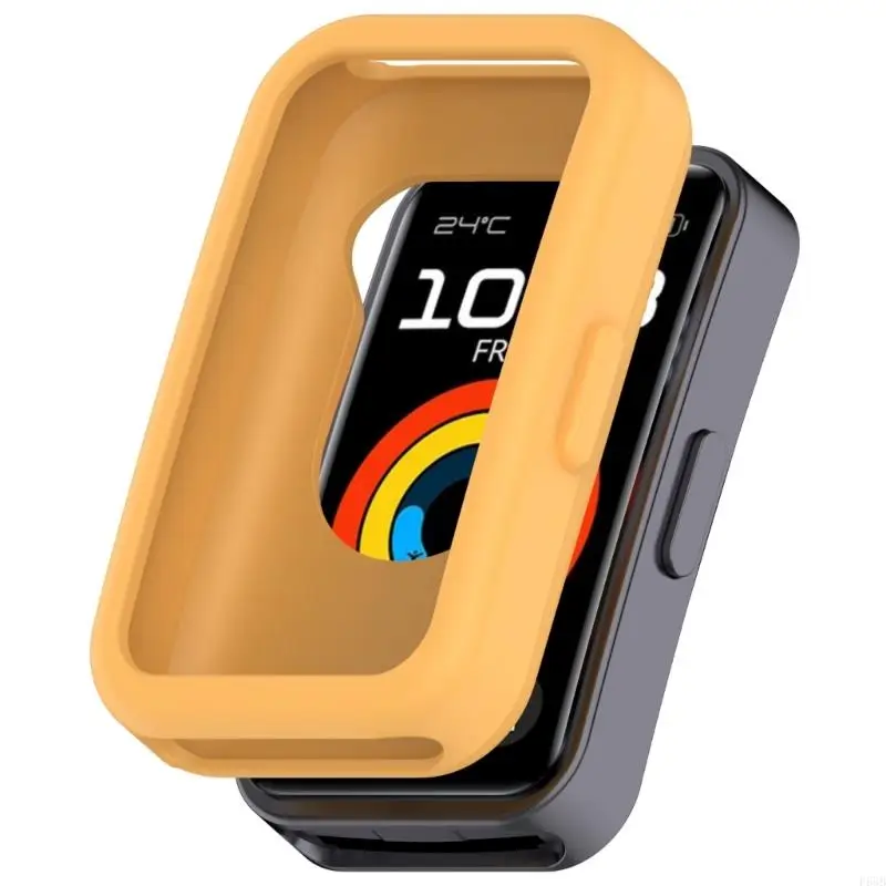 F68B Shock Proof Watch Frame Case Silicone Protective Cover Skin for Band 8/9 Smartwatch Available in Multiple Color