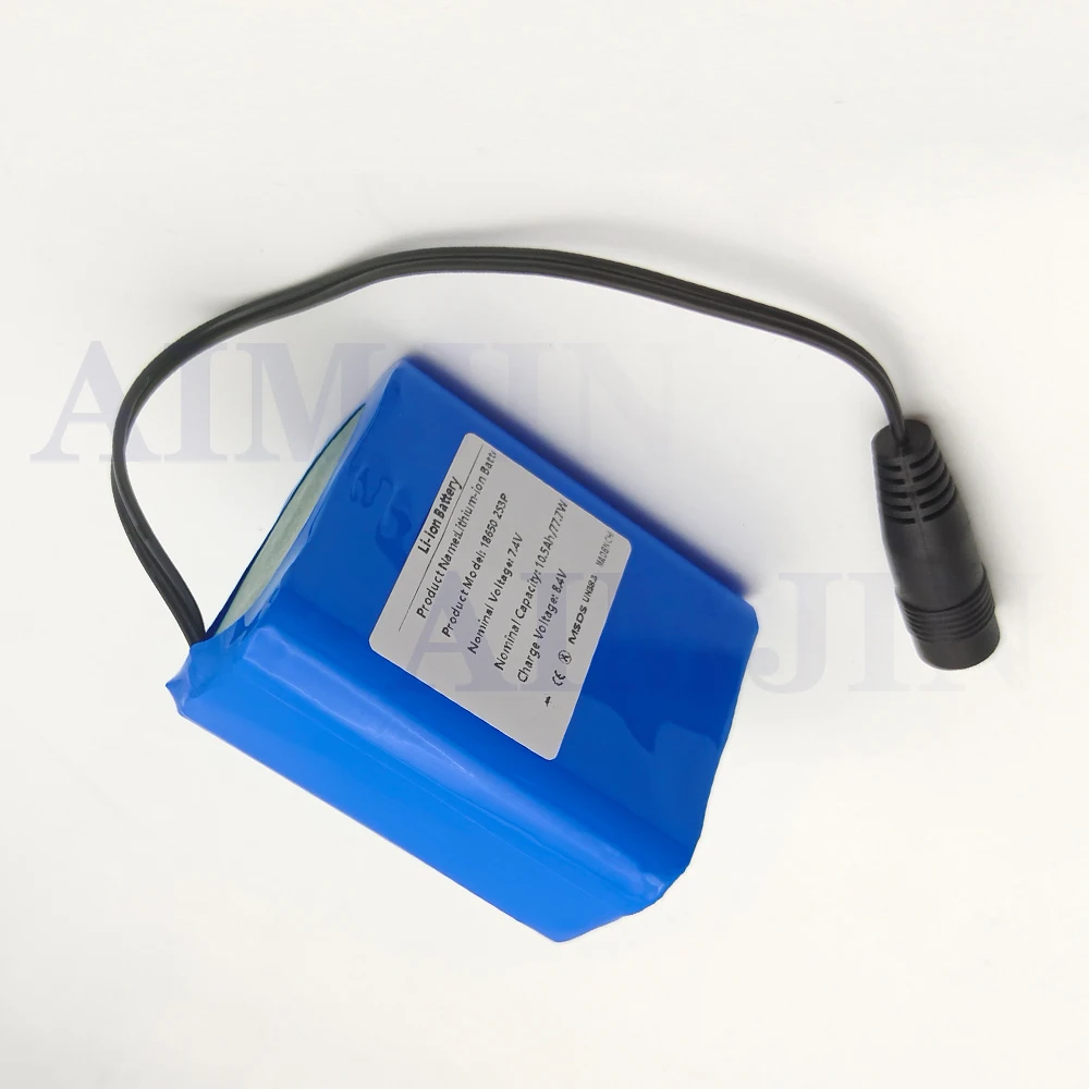 

7.4V lithium-ion battery 10.5mAh emergency DIY 18650 lithium 2S3P battery pack fishing LED light Bluetooth speaker